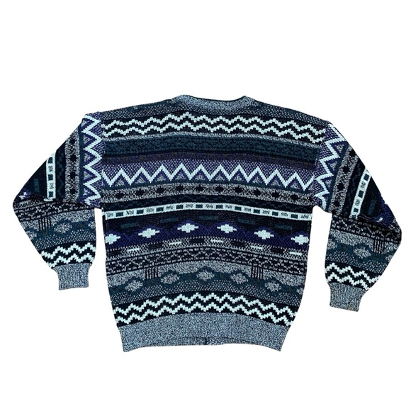 Vintage 1980s Michael Gerald Men’s Cardigan Sweater - Picture 3 of 5